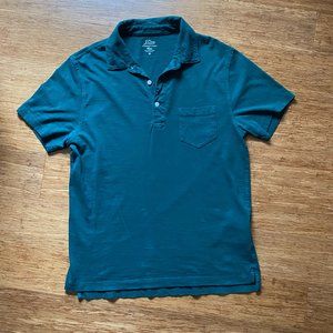 J.Crew Garment-dyed slub cotton pocket polo shirt